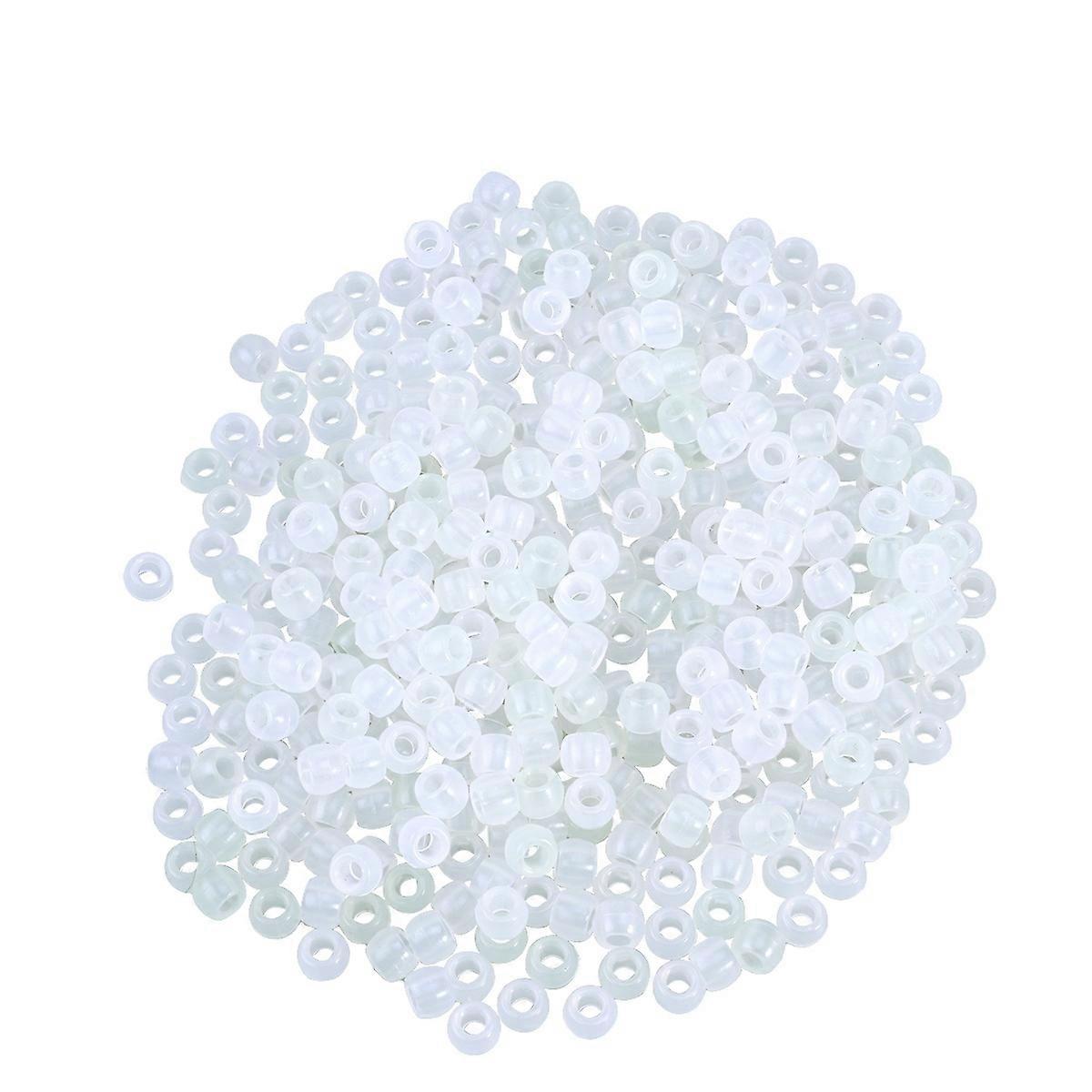 550Pcs UV Beads Multi Color Changing Reactive Plastic Beads Glows in the Dark Clear Beads Color Magically Changing UV Reactive Pony Beads for Jewelry 