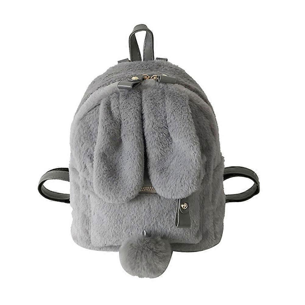 Delicate Plush Backpack Rabbit Ear Backpack Lovely Women Casual Backpack