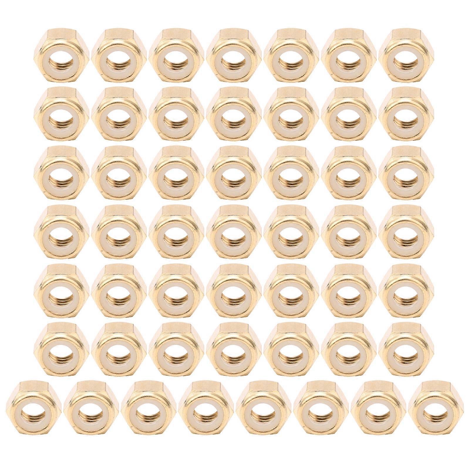 50Pcs SelfLocking Nut Pure Copper Durable AntiLoose Fastener Hardware Accessories(M5 ) YEMAA