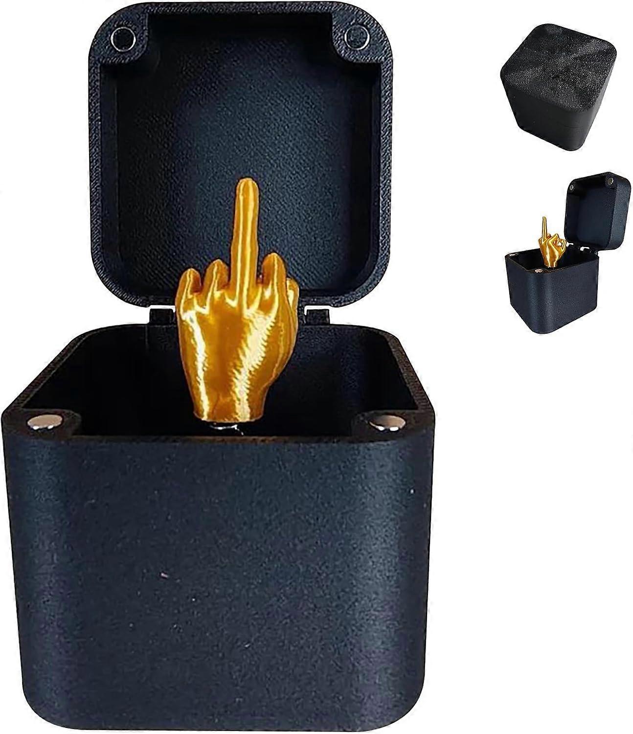 Mittelfinger in einer Box, Mittelfinger Überraschung Geschenkbox, Parodie Hand Streich Pop up Geschenk mit Box für Erwachsene, Weihnachten Neuheit Spaß Streich Geschenk, für Offic