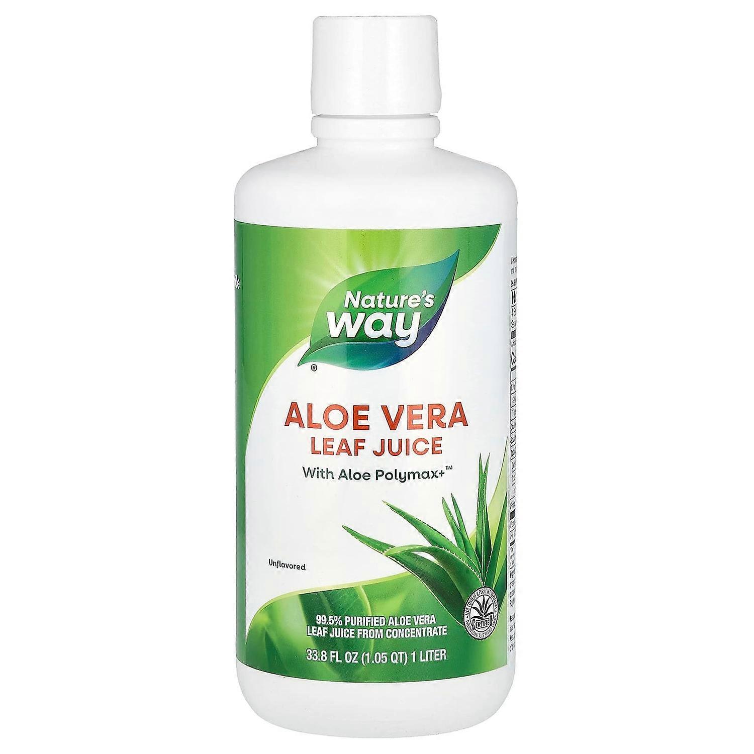 Nature's Way, アロエベラリーフジュース、無香料、1L(33.8液量オンス)