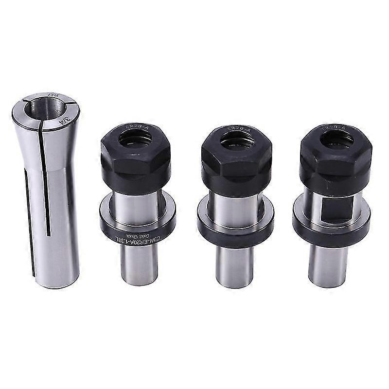3 Pieces of 3/4 er20 1.38 chuck chuck + 1pc r8 chuck 3/4, with flat tts system kit, tool holder