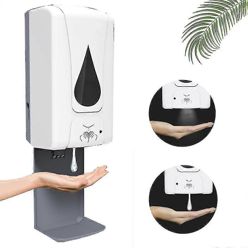 2 in 1 automatic soap dispenser sensor without drilling, 1200ml disinfectant dispenser, soap lotion pump for wall mounting for kitchen hospitals