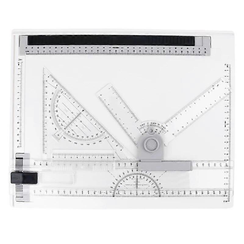 Multi-function Drawing Board Tools Drawing Board Adjustable Parallel with Clear Rule Graphics Measurement