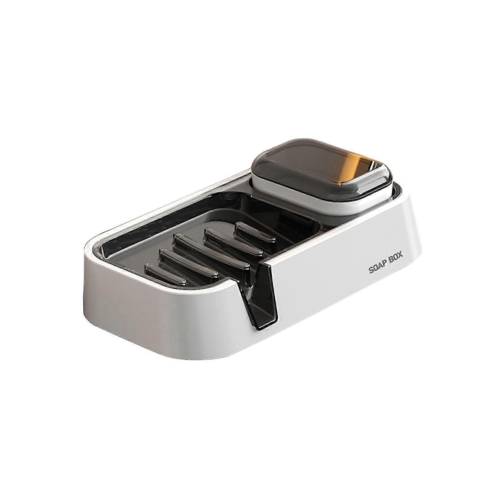 Separated Design Soaps Box Non-drilling Stable Soaps Case for Washroom