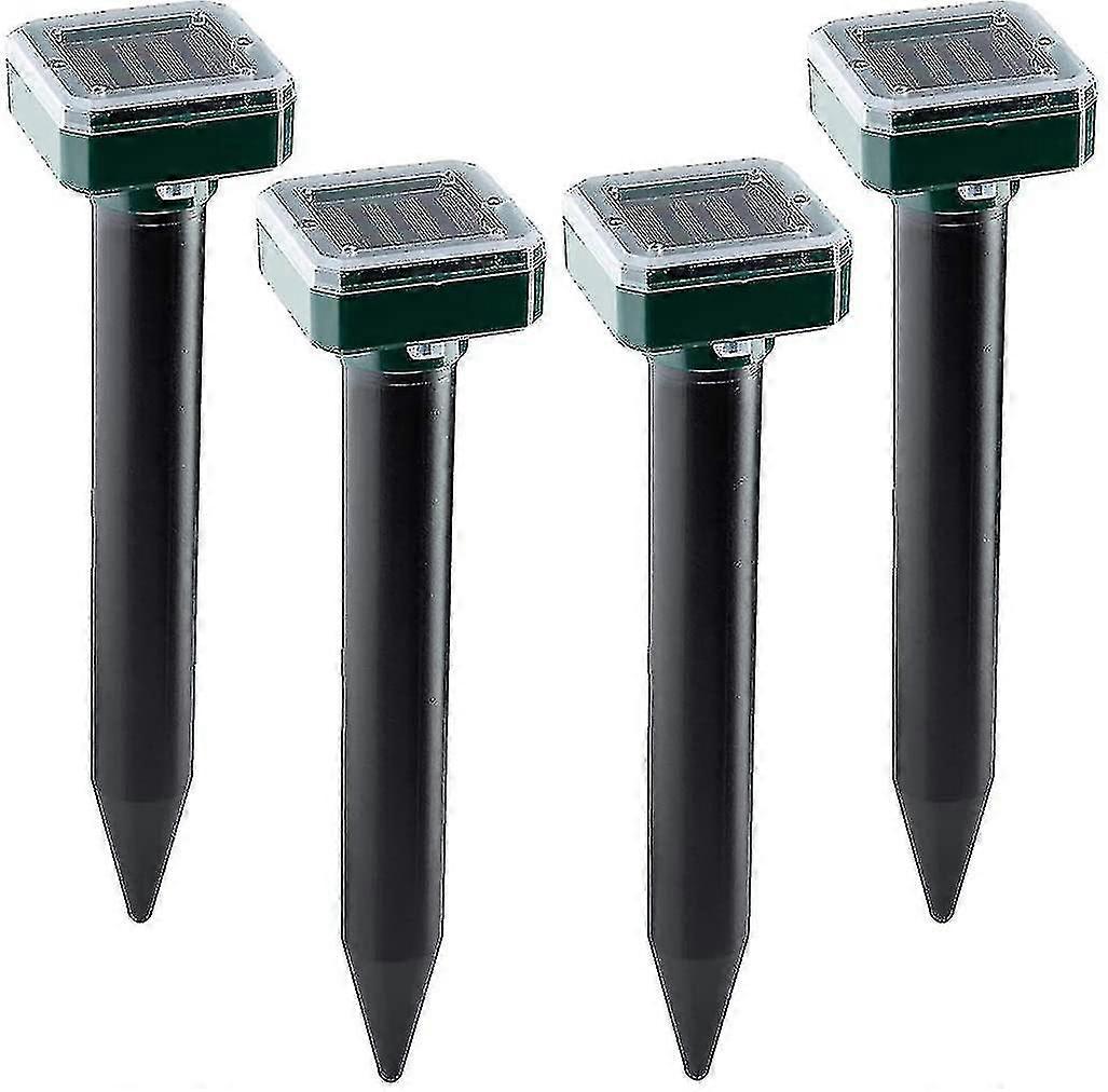 Solar Power Ultrasonic Mole Repellents, Upgrading Mole/mouse Etc 4pack