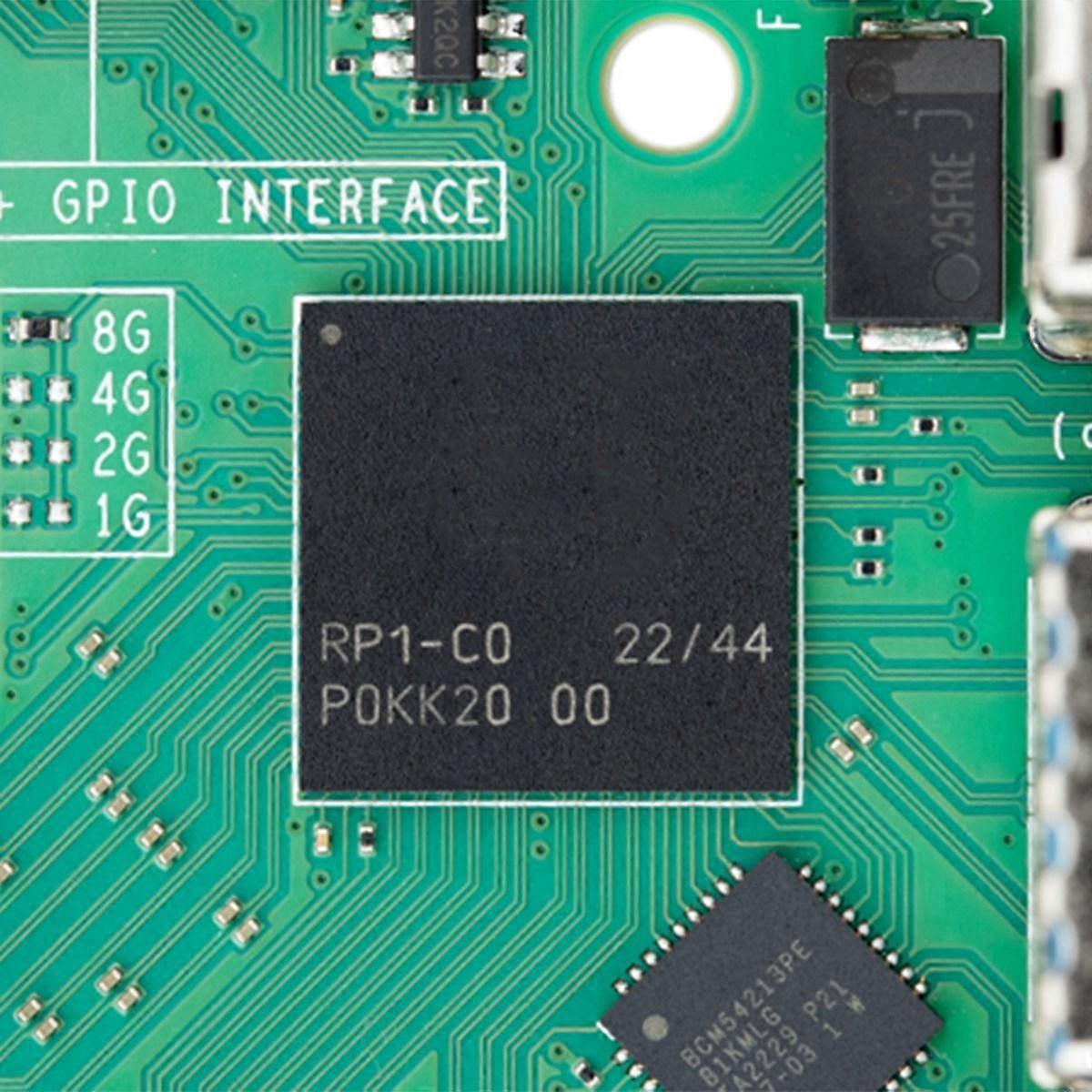 For 5 Development Board 4G RAM with Case Kit BCM2712 2.4GHz VideoCore VII PCIe 2.0 for Pi 5 EU Plug