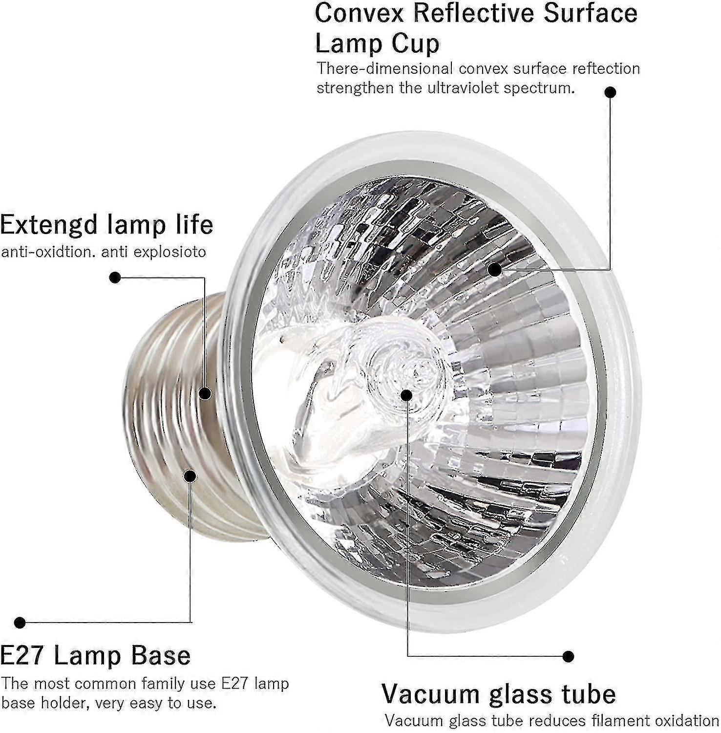 Reptile Heat Bulb Uva+uvb 3.0 Full Spectrum Tortoise Heat Lamp Bulb 25w Heat Lamp-sfygv