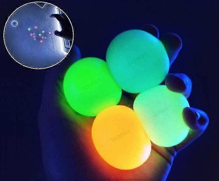 Glow In The Dark Ceiling Balls,sticky Ball 4pcs