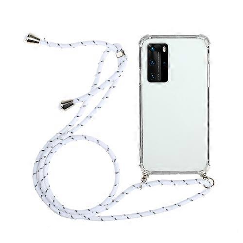 For Huawei P40 Pro+ Four-Corner Anti-Fall Transparent TPU Protective Phone Case