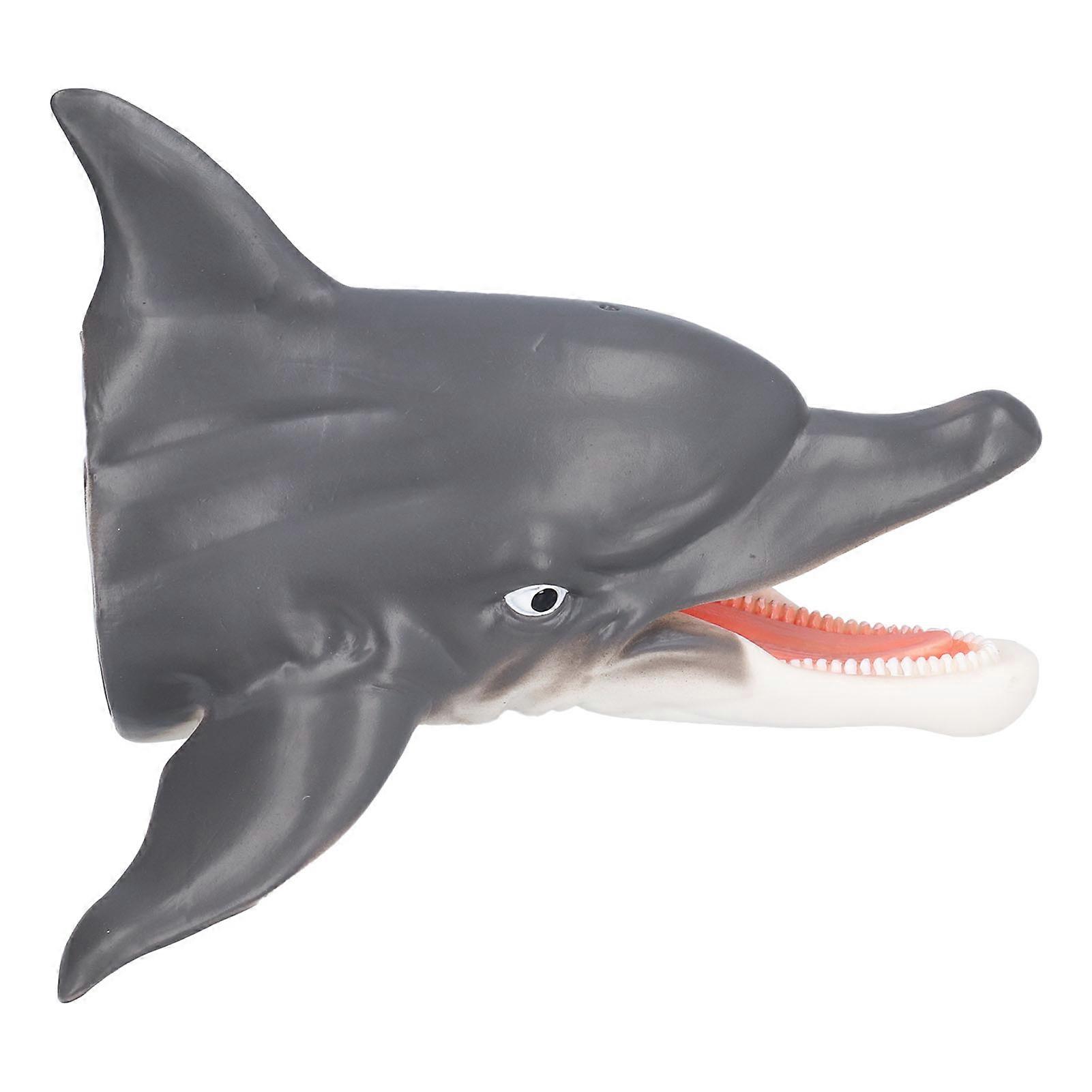 Dolphin Hand Puppet Soft Lifelike Dolphin Hand Puppet Toy for Swimming Pool Beach Bathing