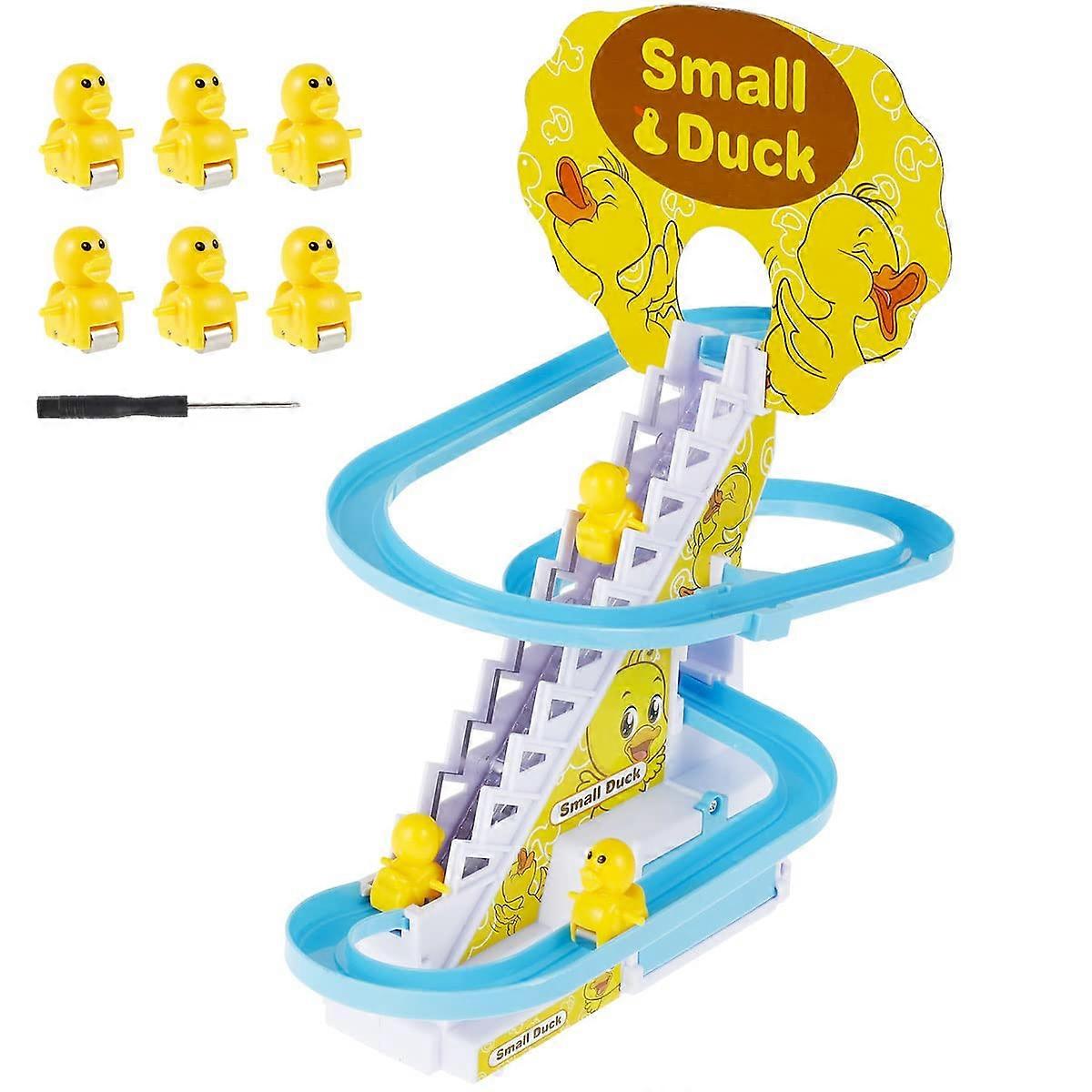 Slide Toy Set with Lights and Music Stair-Climbing Ducklings Track Set