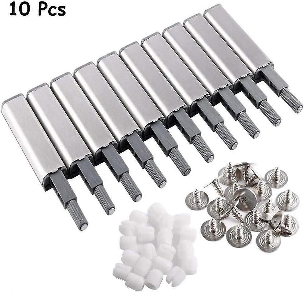 Türdämpfer, 10 Stück Dämpferpuffer Push-to-Open-Verriegelung, Push-to-Open-System Klappenpuffer für Schranktür Schubladenriegel mit Magnetbit für Tür, C