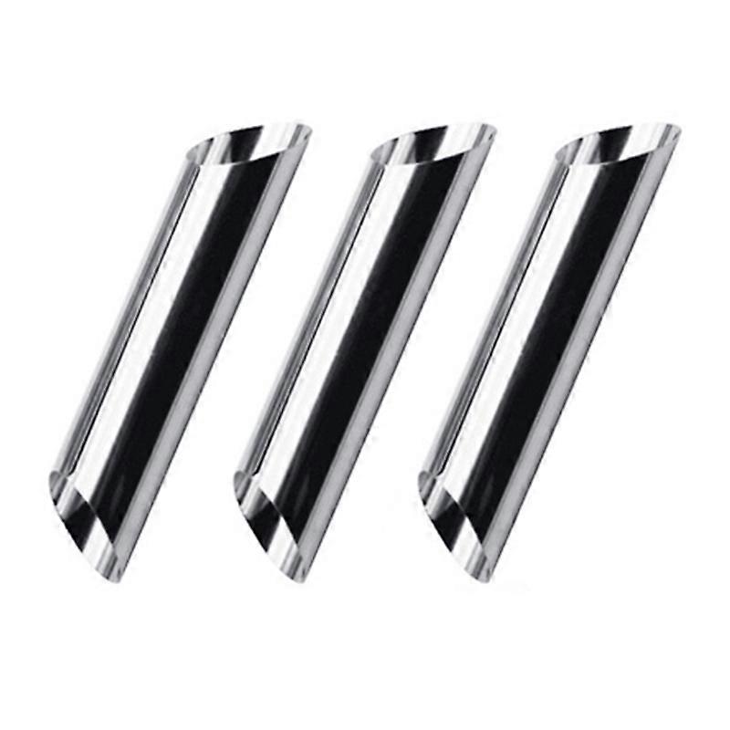 3Pcs Stainless Steel Cannoli Form Tube Horn Mold Non-stick Cream DIY Baking Tool KAESI KAESI