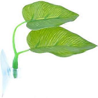 Betta Hængekøje Blad Seng Fisk Legetøj Plast plante til gydning Hvile akvarium Akvarium Akvarium Dekorationgrønne1stk