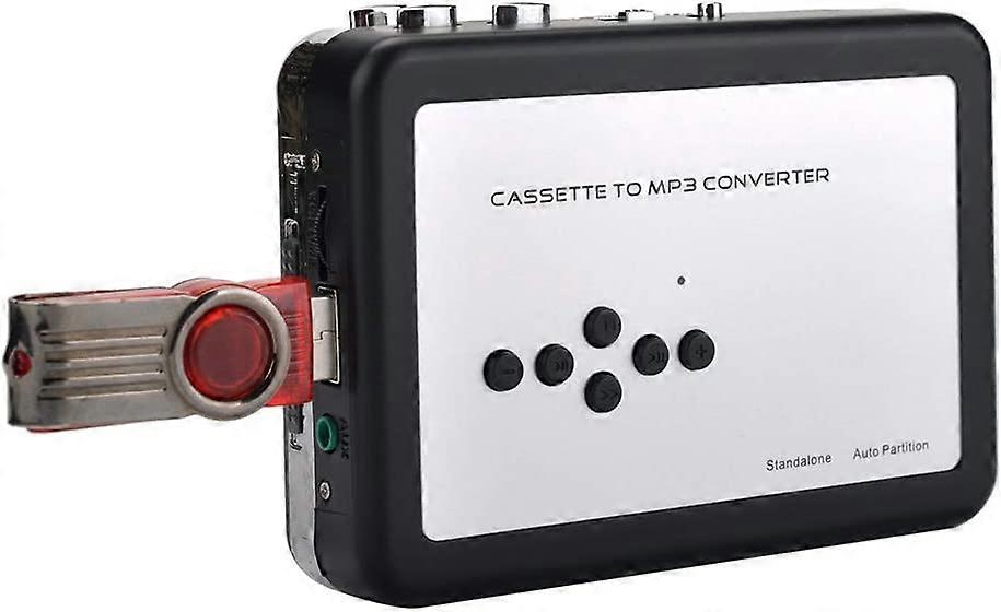 Kassettebåndafspiller Optag bånd til MP3 Digital Konverter, USB-kassetteoptagelse, Gem direkte på USB-flashdrev, Intet behov for computer