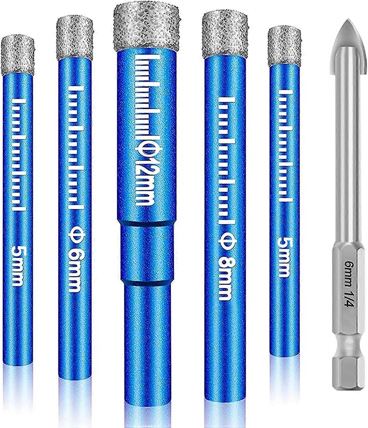 6pcs Alloy triangle drill set