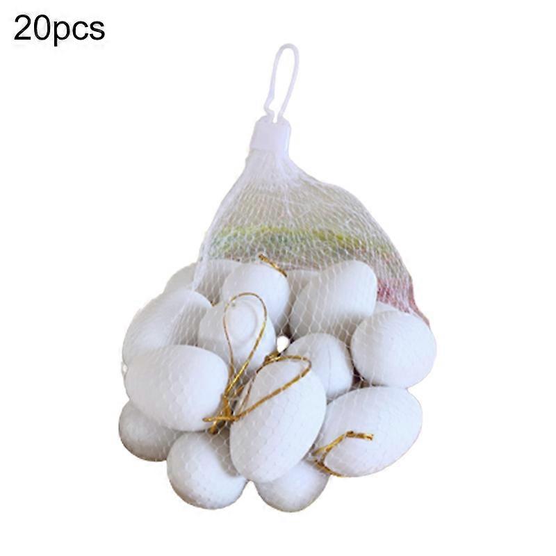 20Pcs Eggs Toy Mini DIY Graffiti Plastic Easter Simulation Eggs for Holiday Decor  KAESI