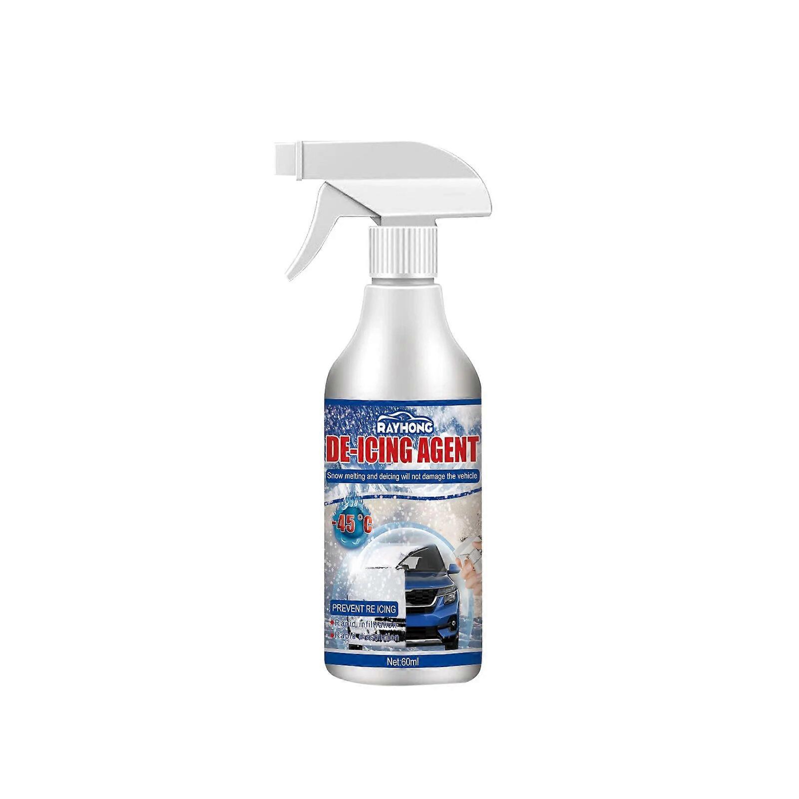 60ml snow melting spray deicer, anti icing, defrosting, anti frosting, no damage to car paint, fast ice melting spray deicer