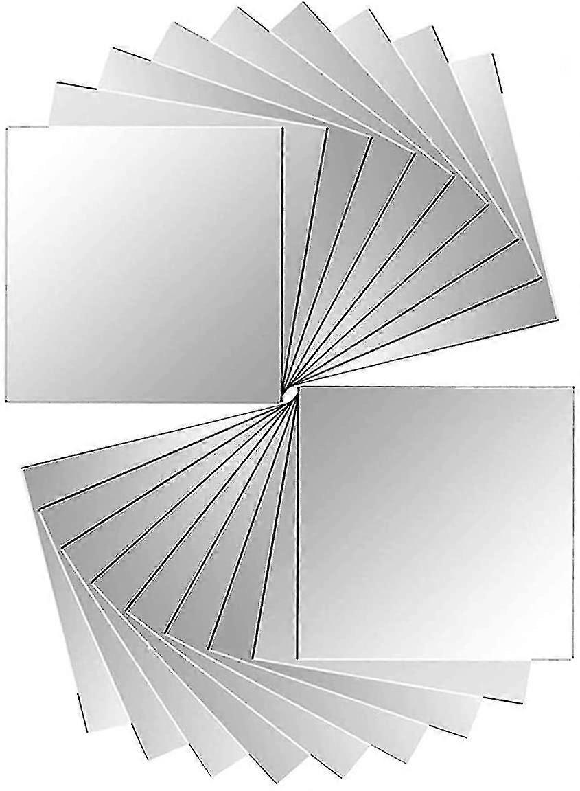 18 Pcs Mirror Sheets Simple Modern Mirror Plastic Mirror Self-adhesive