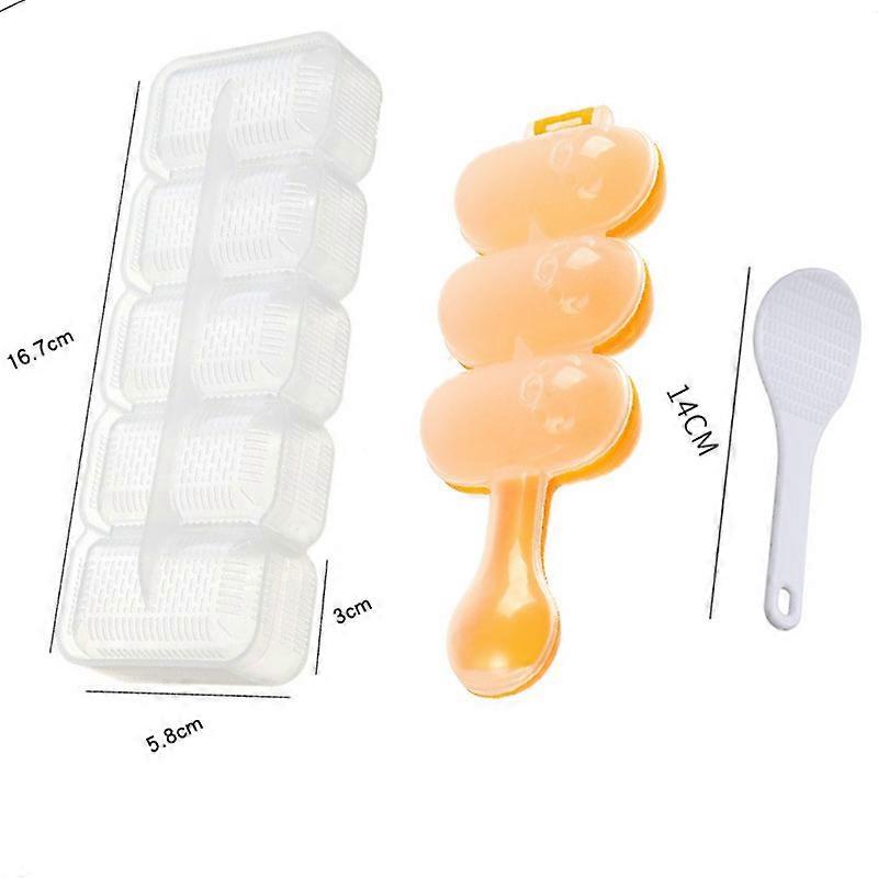 3件饭团制作器饭团寿司模具套件，适用于家庭办公室寿司店/年