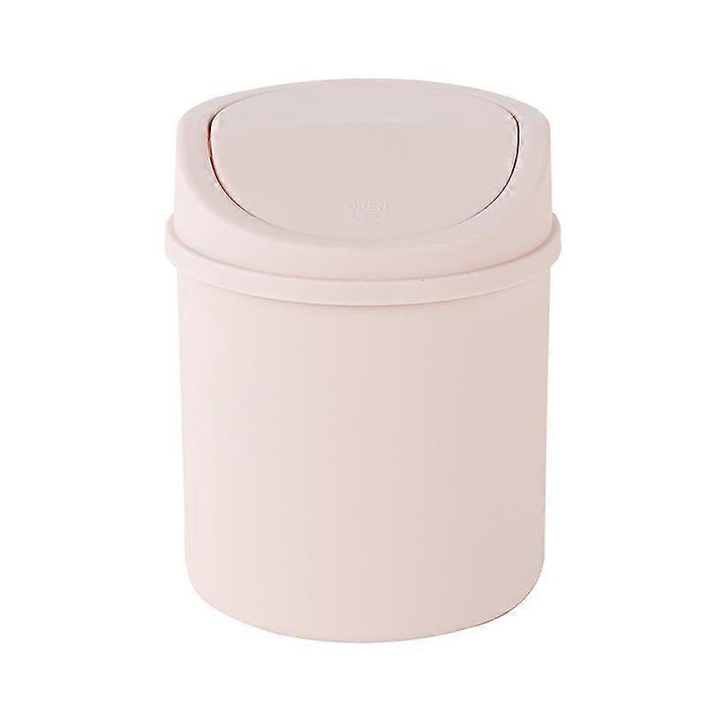 Plastic Mini Trash Can With Swing-top Lid(1pcspink)