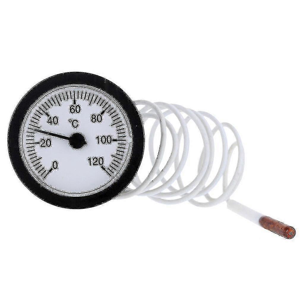 52mm Dial Thermometer Capillary Temperature Gauge With 1.15m Sensor 0-120 Degree Centigrade For Measuring