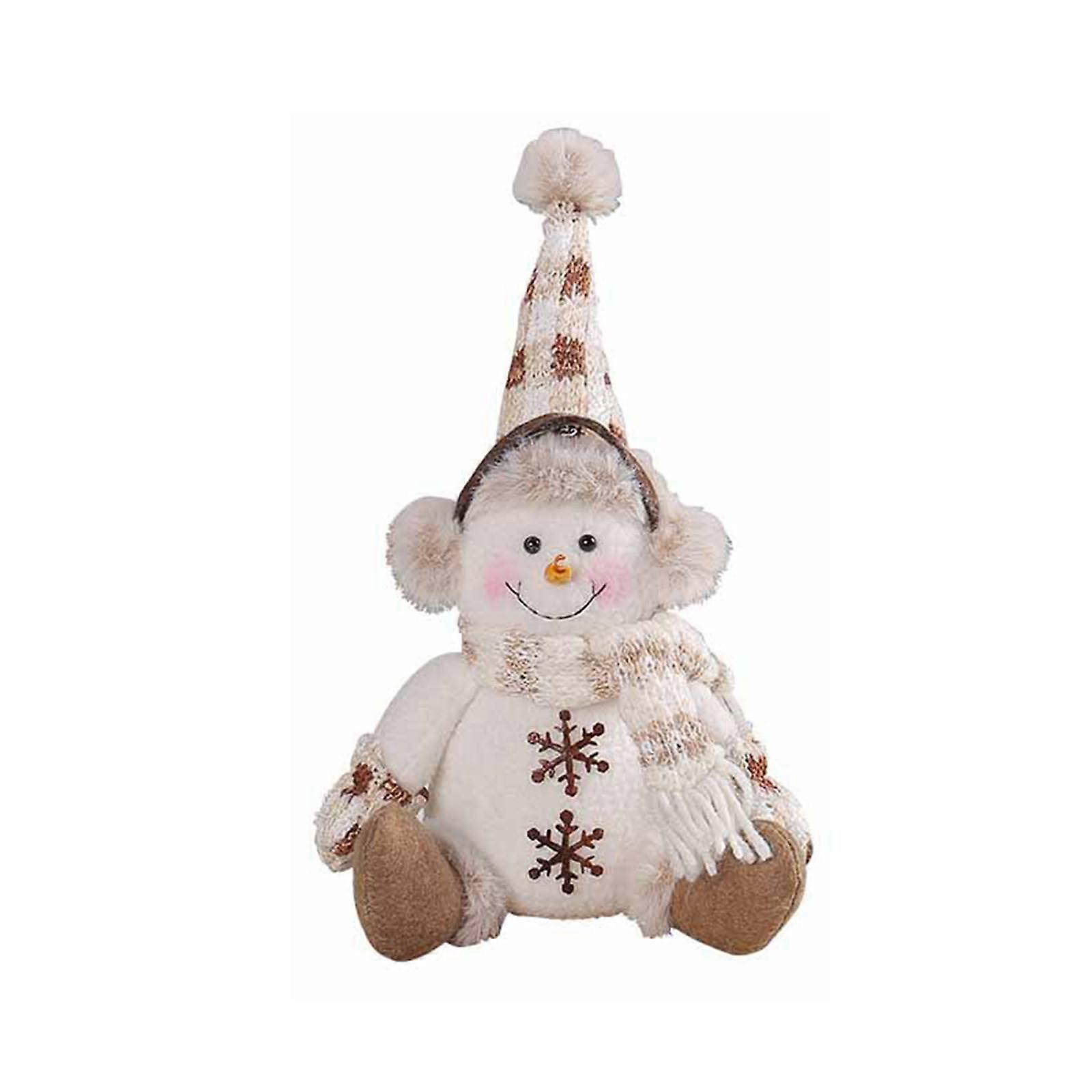 رجل الثلج المحشوة لعبة أفخم ، لطيف عيد الميلاد ثلج دمية الحلي للأطفال ديكور غرفة المنزل