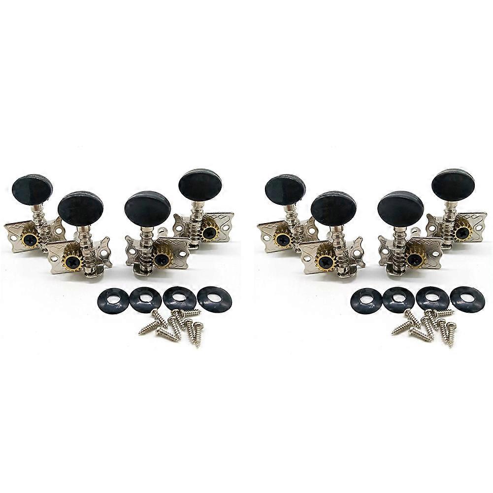 Tuning Pegs Tuners Machine Heads 4R 4L for 4 String Ukulele Guitar Bass Parts Repair Tools Kits Acc
