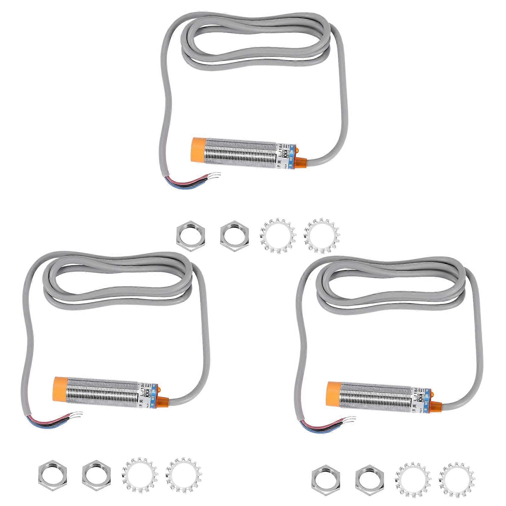 3X LJ18A3-8-Z/BX 8mm Approach Sensor Inductive Proximity NPN NO Switch DC 6-36V