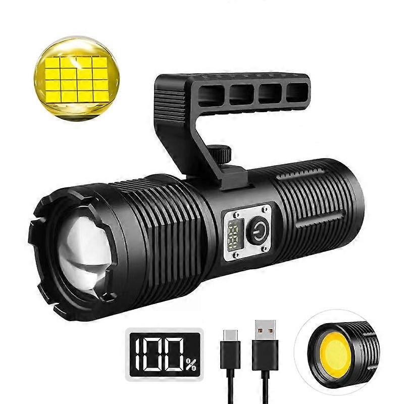 XHP160 Telescopic Zoom Searchlight Outdoor LED Flashlight