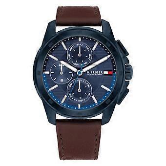 Men's Analog Quartz Watch with Cowhide Bracelet 1710632
