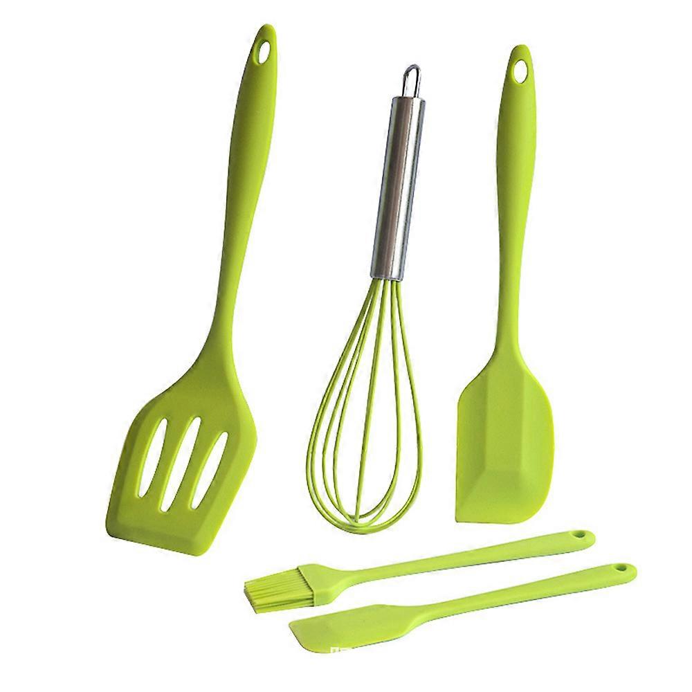 Silikon oljebørsteskrape lekker spade eggvisp femdelt sett