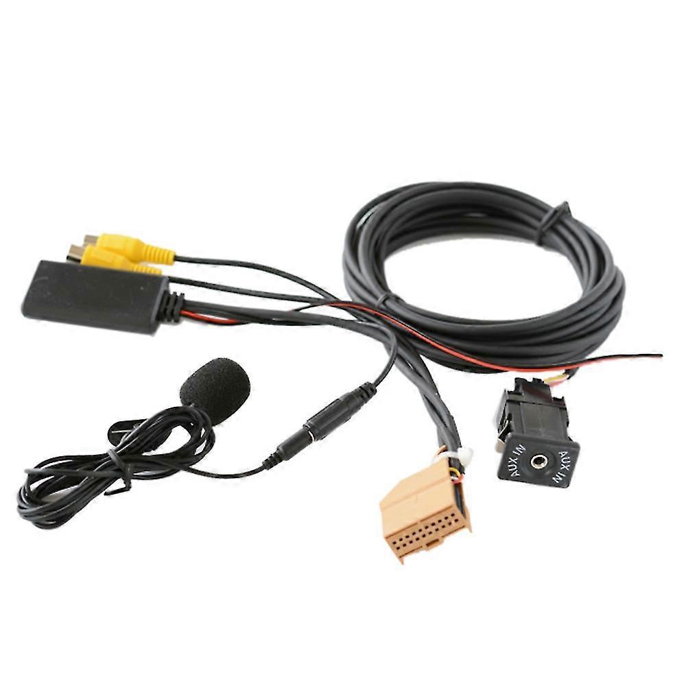12v Mmi 2g سيارة بلوتوث أوكس كابل محول الموسيقى الصوت ميكروفون ل Q7 A6 A8 2006-2008 J523