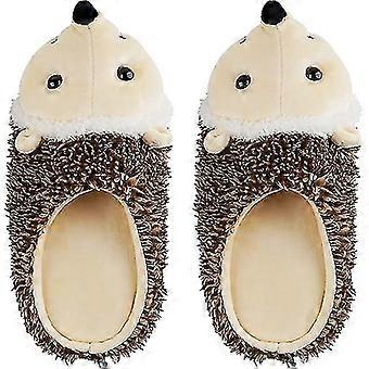 Cartoon Hedgehog Microfiber Slippers Wasbare Dweil Slippers Voor Schoon Kantoor Home Vloer Stof En Haar (dames) Maten 37-38