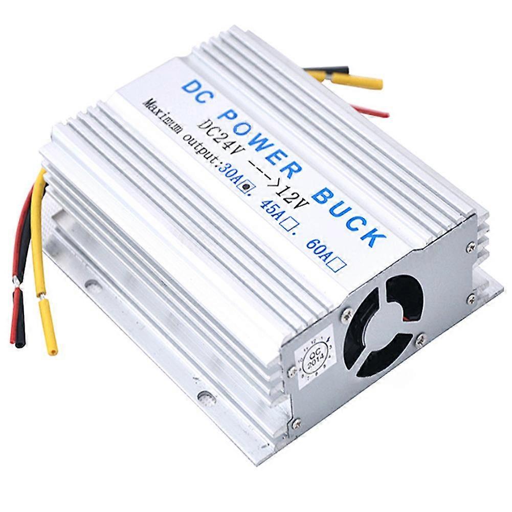 24v To 12v Car Power Step-down Transformer Aluminum Alloy Shell 30a High Power Converter With Cooling Fan