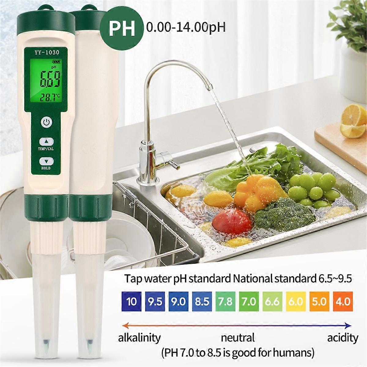 Professional Food PH Meter High Accuracy Sensor Temp Acidity Tester for Brewing Cheese Meat Canning Dough Soil PH Meter