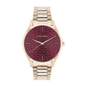 Calvin Klein Watches ICONIC 25200169 Mixed Watch - Pulseira de Aço Ouro Rosa