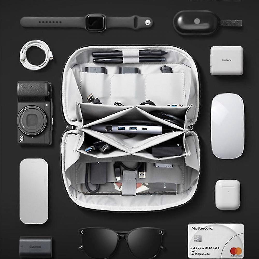 Mike Electronics Organizer Pouch Bag For Camera Battery Memory Cf Tf Sd Card Usb Cable Organizer Water-resistant Accessory Kit Bag Handle Zipper Stora