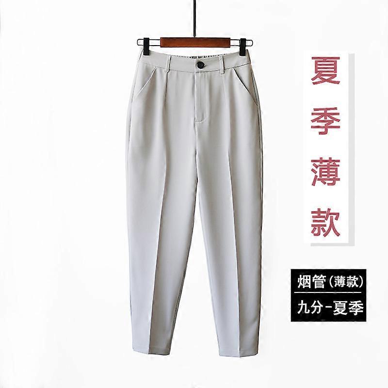 9-punts kostuumbroek Dames zomer Dunne rechte buis losse hoge taille Dun hangend gevoel veelzijdig casual pijpbroek broek
