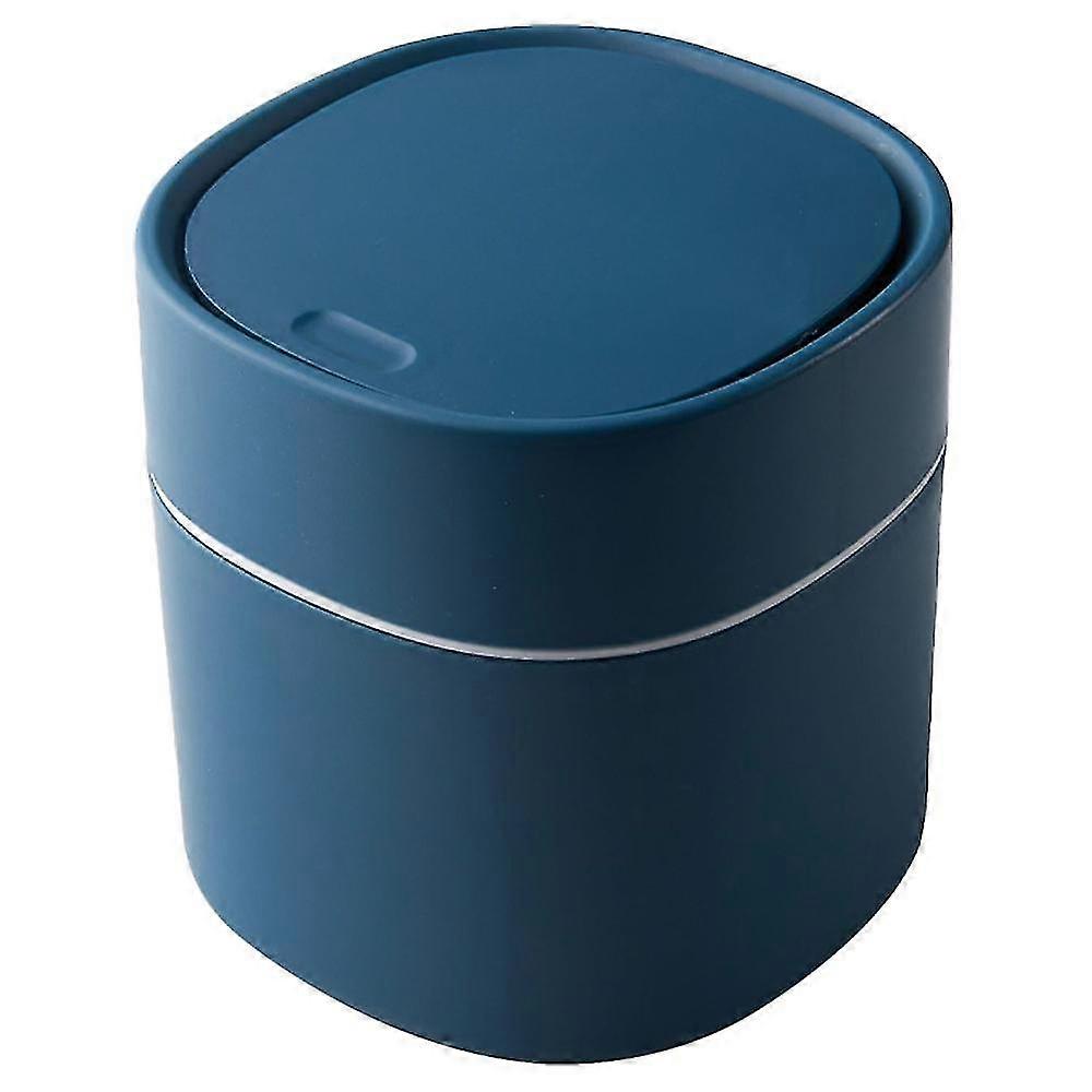 Desktop, Tabletop Or Coffee Table Mini Trash Can With Lid - Wastebasket For Bathroom Vanity