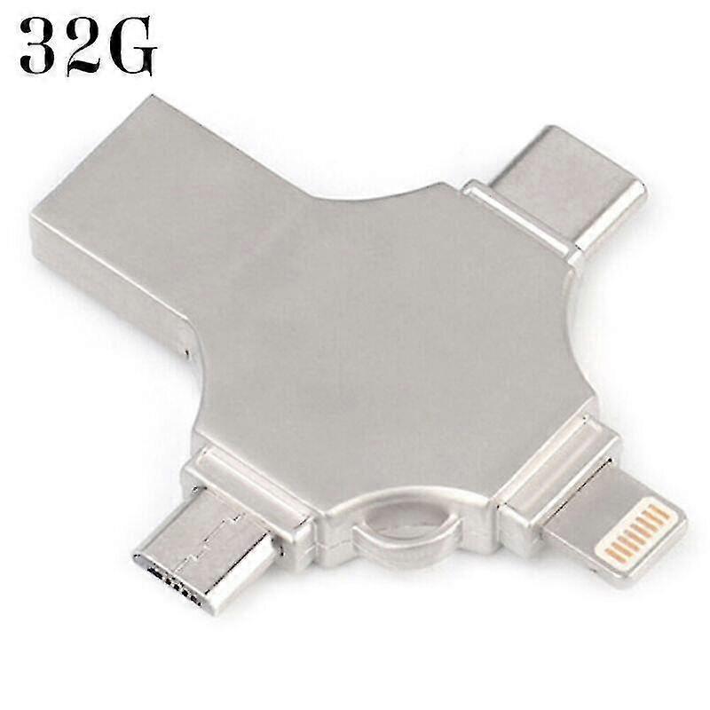 Adapter 32G 4 w 1 Typ C USB 0 Flash Drive Memory Stick do iPhone'a Android