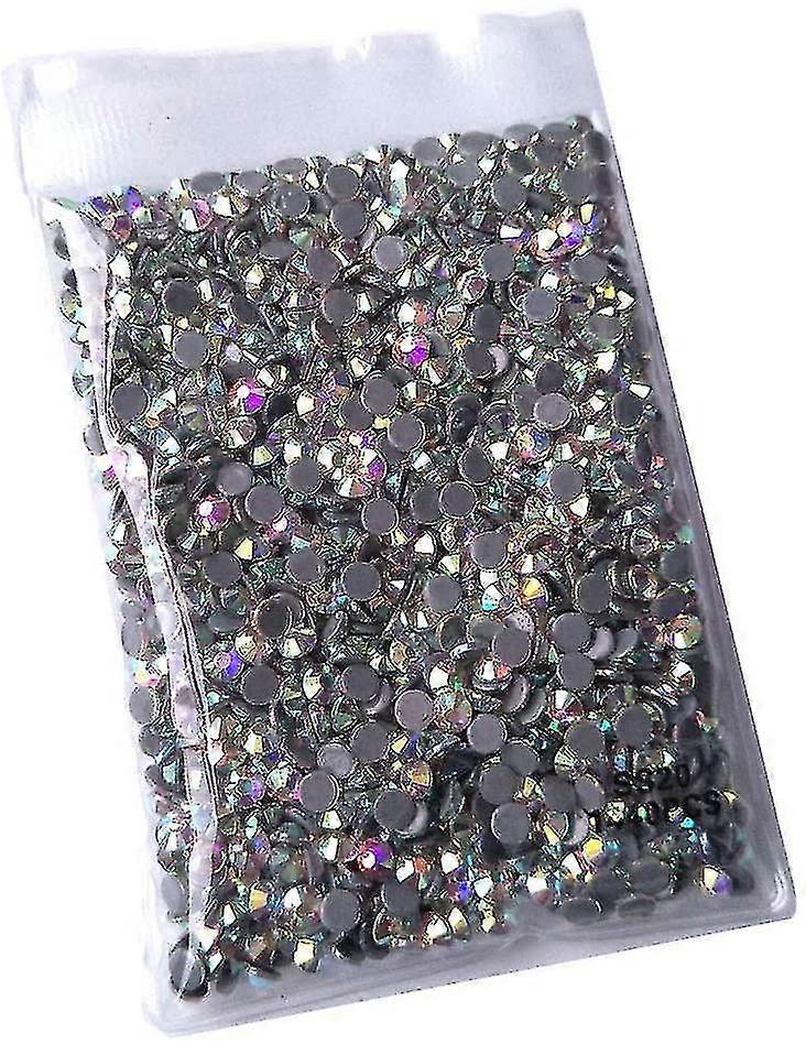 3000 Pcs Ab Rhinestones Hot Fix Crystals Mixed Size Flatback Rhinestones