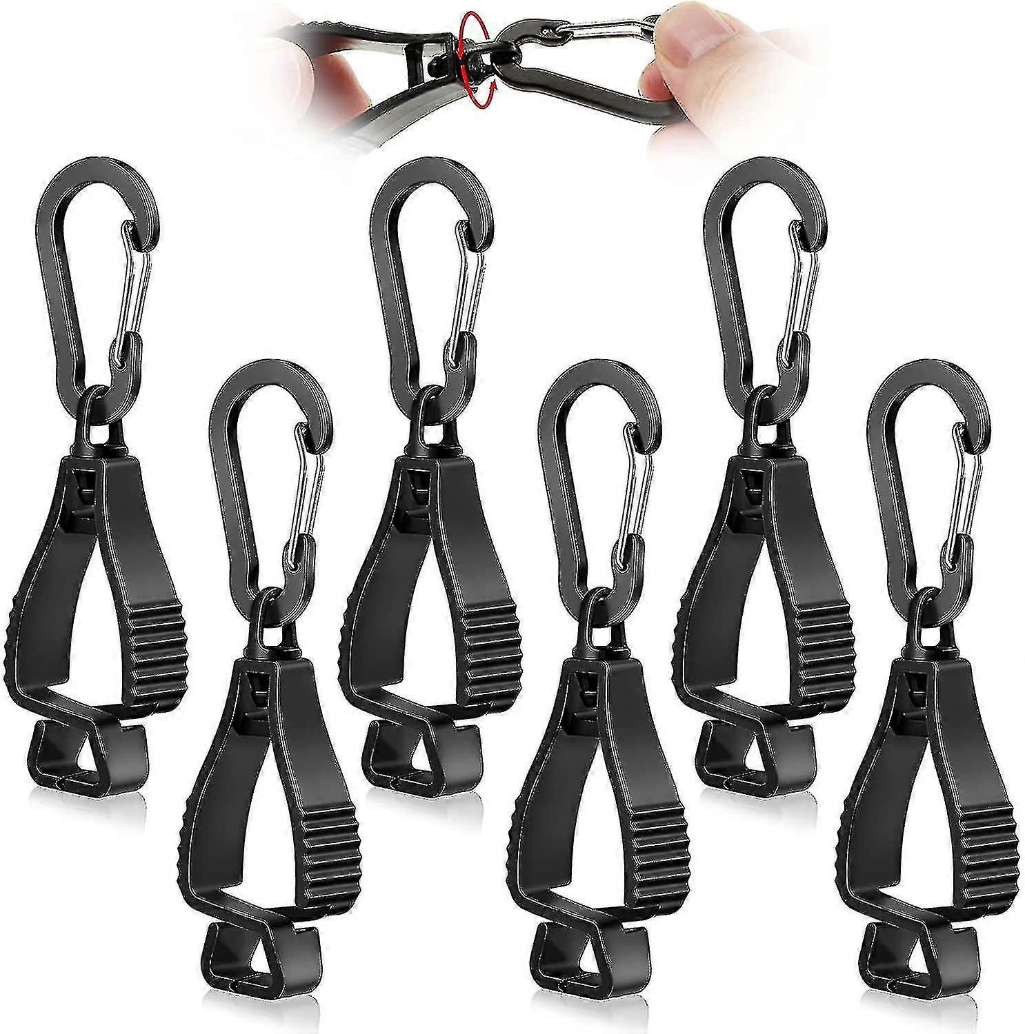 6 قطع قفاز المختطف مقطع حامل العمل سلامة قفاز قفاز حارس القفاز المشبك الصيد