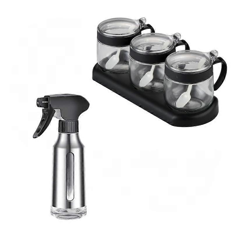 あなたの料理のワークスペースを格上げする:精密オイルスプレーとエレガントな調味料瓶