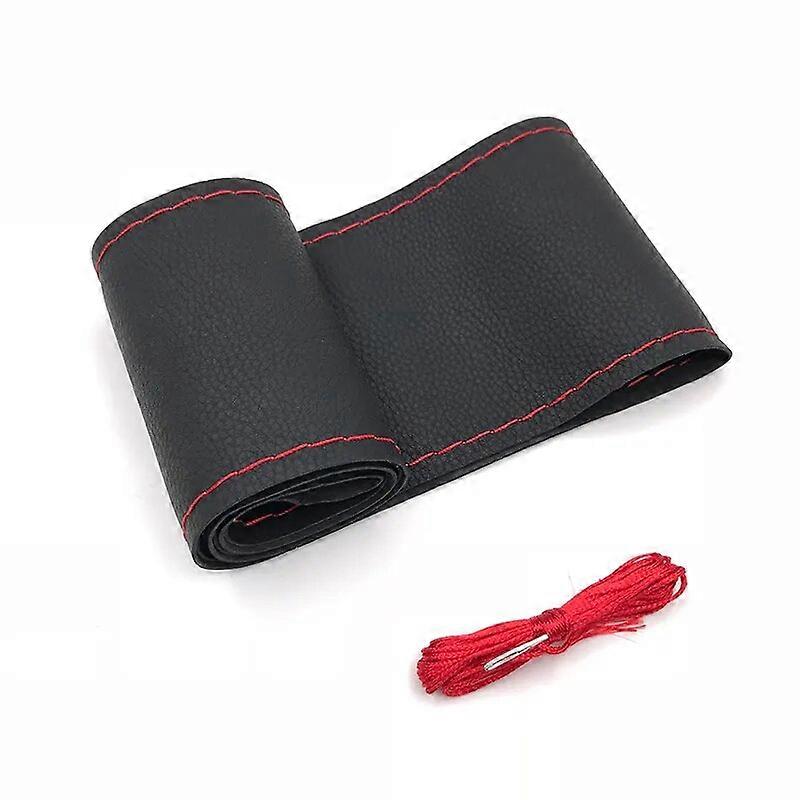 37cm/38CM DIY Steering Wheel Covers Soft Artificial Leather Braid on The Steering-wheel of Car with Needle Thread Accessories