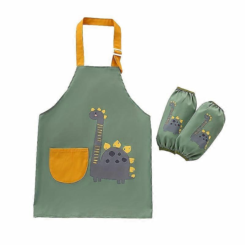 1pc Waterproof Kids Apron, Adjustable Aprons With Pockets For Cooking, Baking & Keep Your Little Artist Clean While Painting!