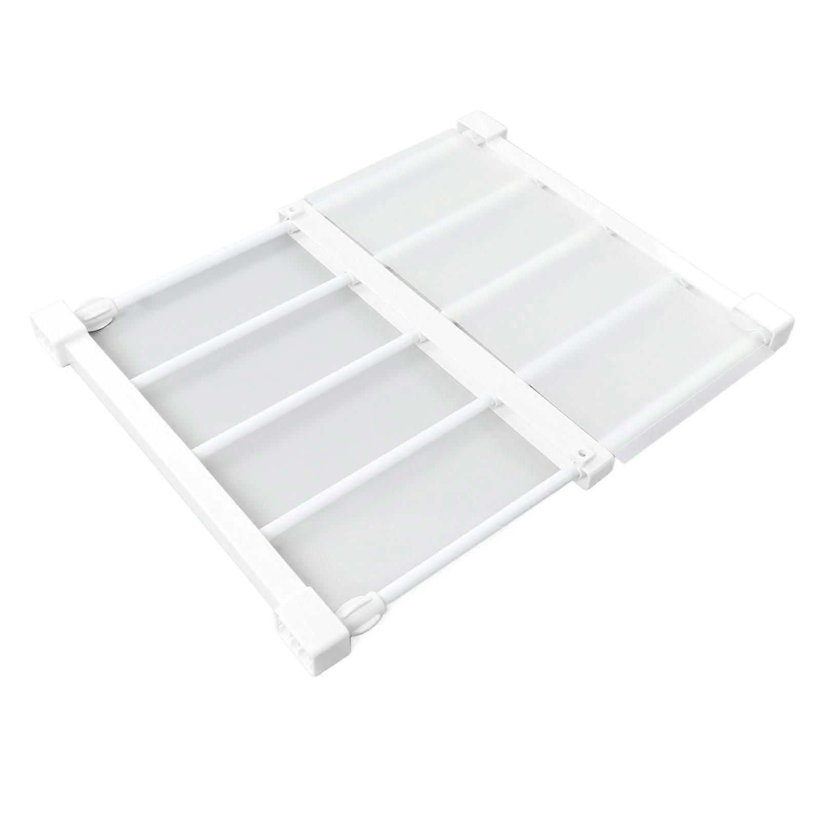 Expandable Storage Rack 14.2 Inch Tension Rod Shelf for Cabinet Wardrobe 38-55cm / 15-21.7in Nail-Free