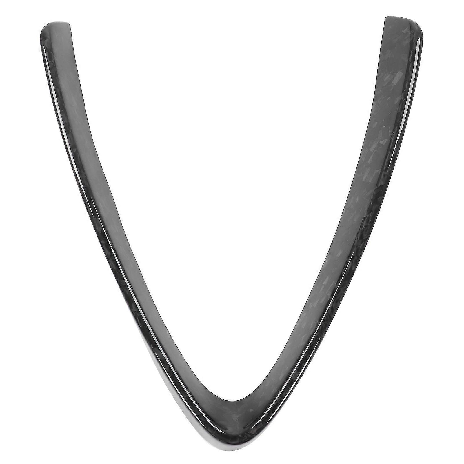 Black Front Grille V-Shape Logo Ring Trim For Alfa Romeo Stelvio 2017-2024 – Easy Install, Bold Look
