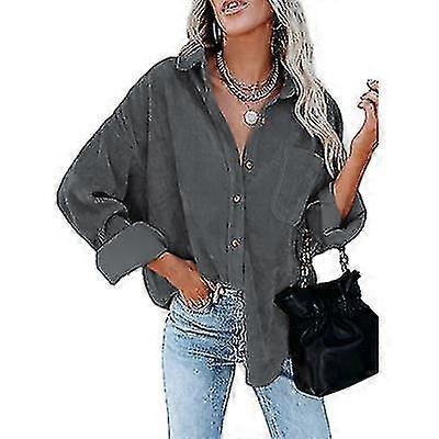 Oversize Corduroy Loose Button Shirt